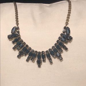 J Crew Navy stone statement necklace